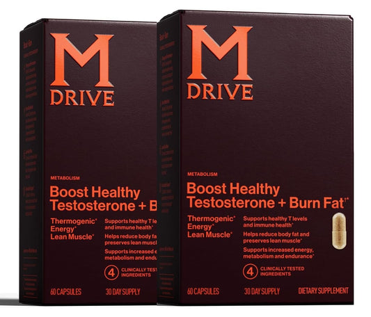 Mdrive Boost and Burn bottle front for daily energy support