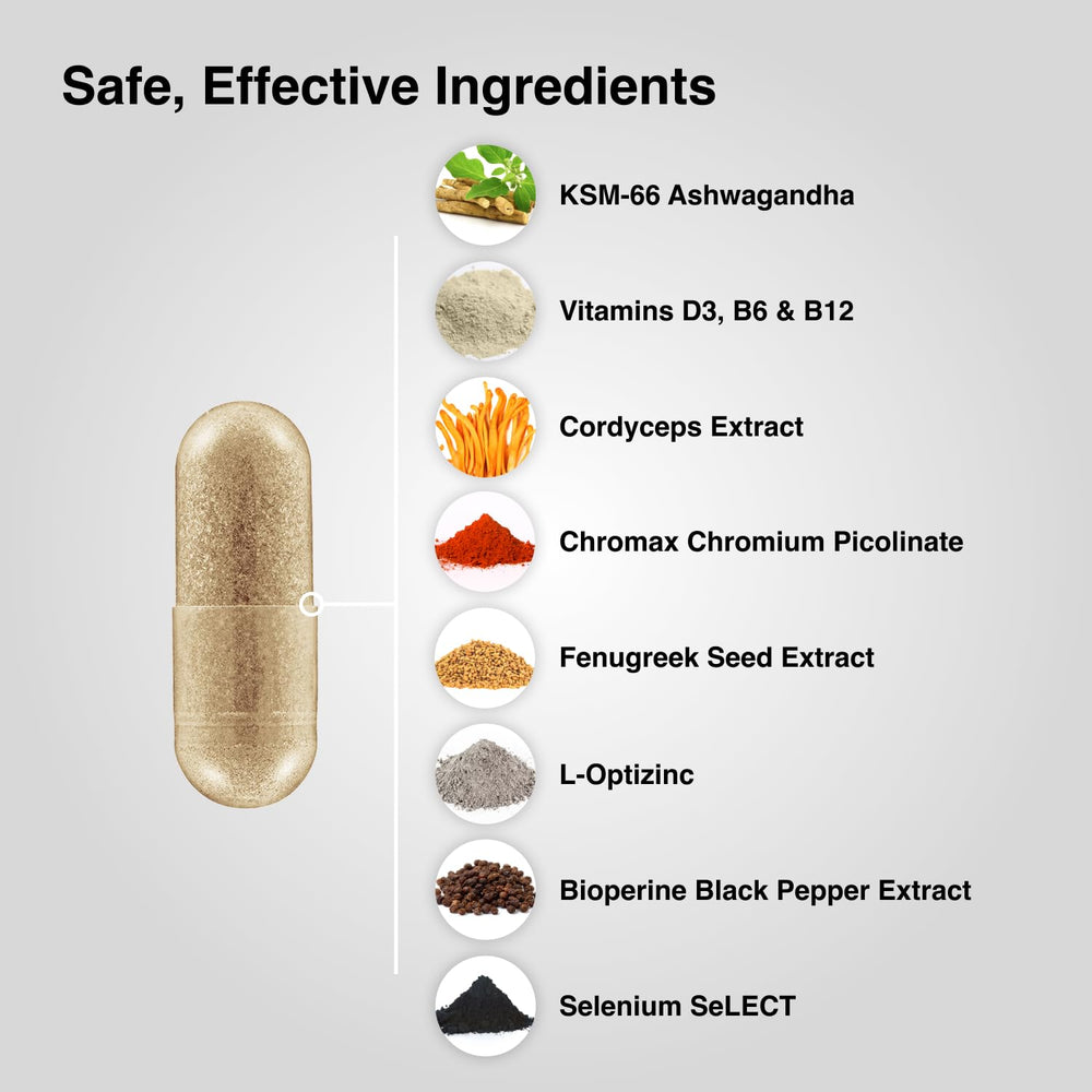 Mdrive Elite label glass bottle emphasizes gluten‑free and non‑GMO formulation