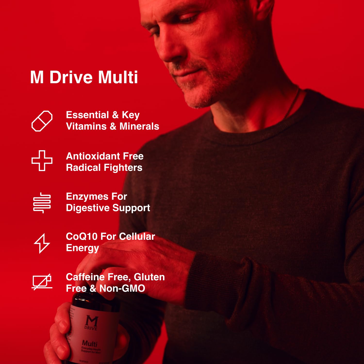 Mdrive Multivitamin for Men capsules ready for daily use