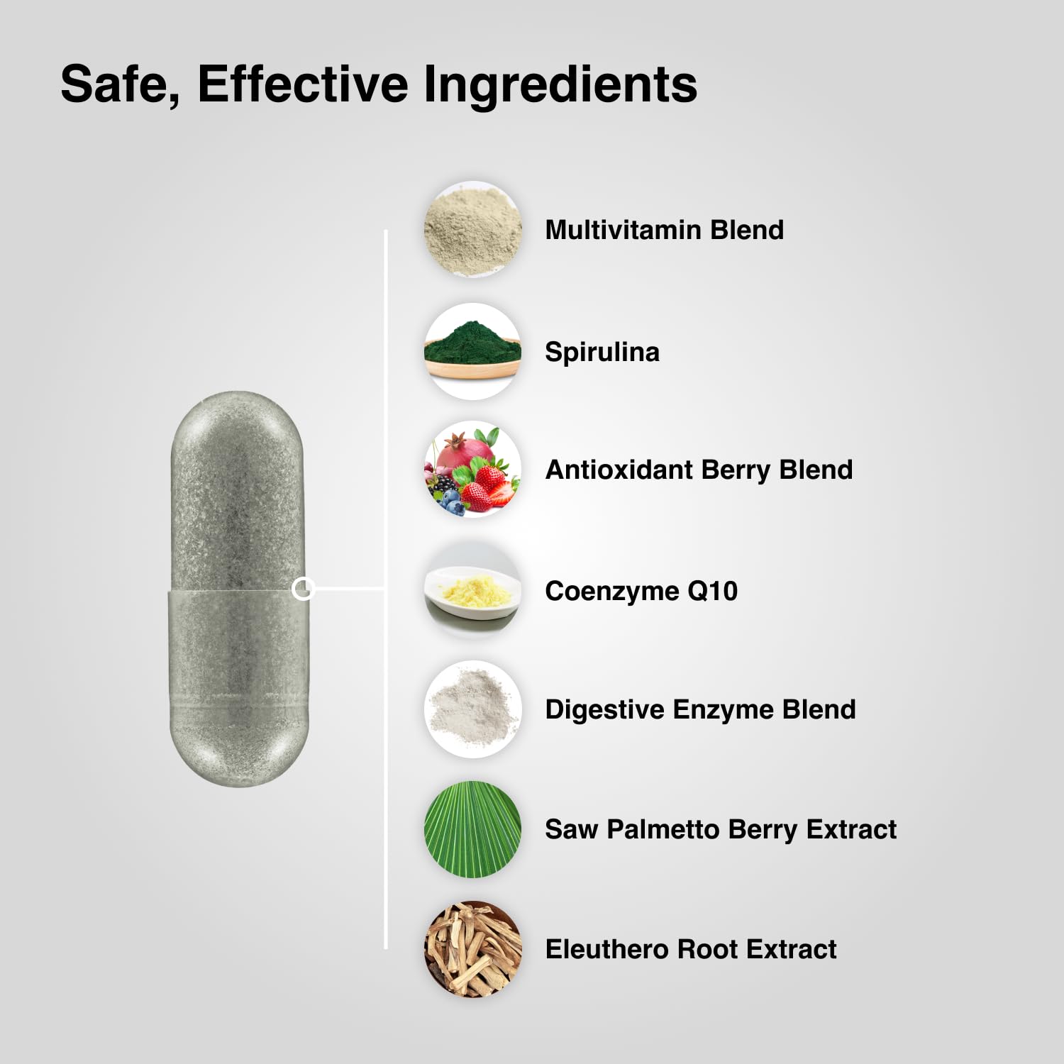 Mdrive Multivitamin for Men with spirulina and berry antioxidants