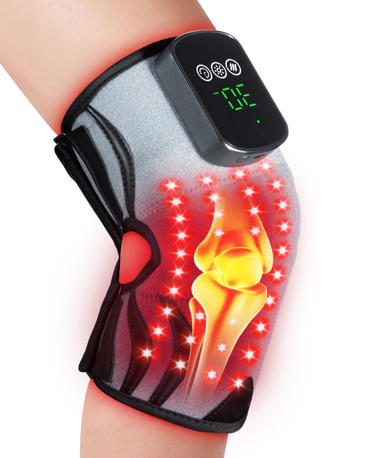 MDSTREE red light therapy knee brace with 660nm and 850nm wavelengths for targeted relief