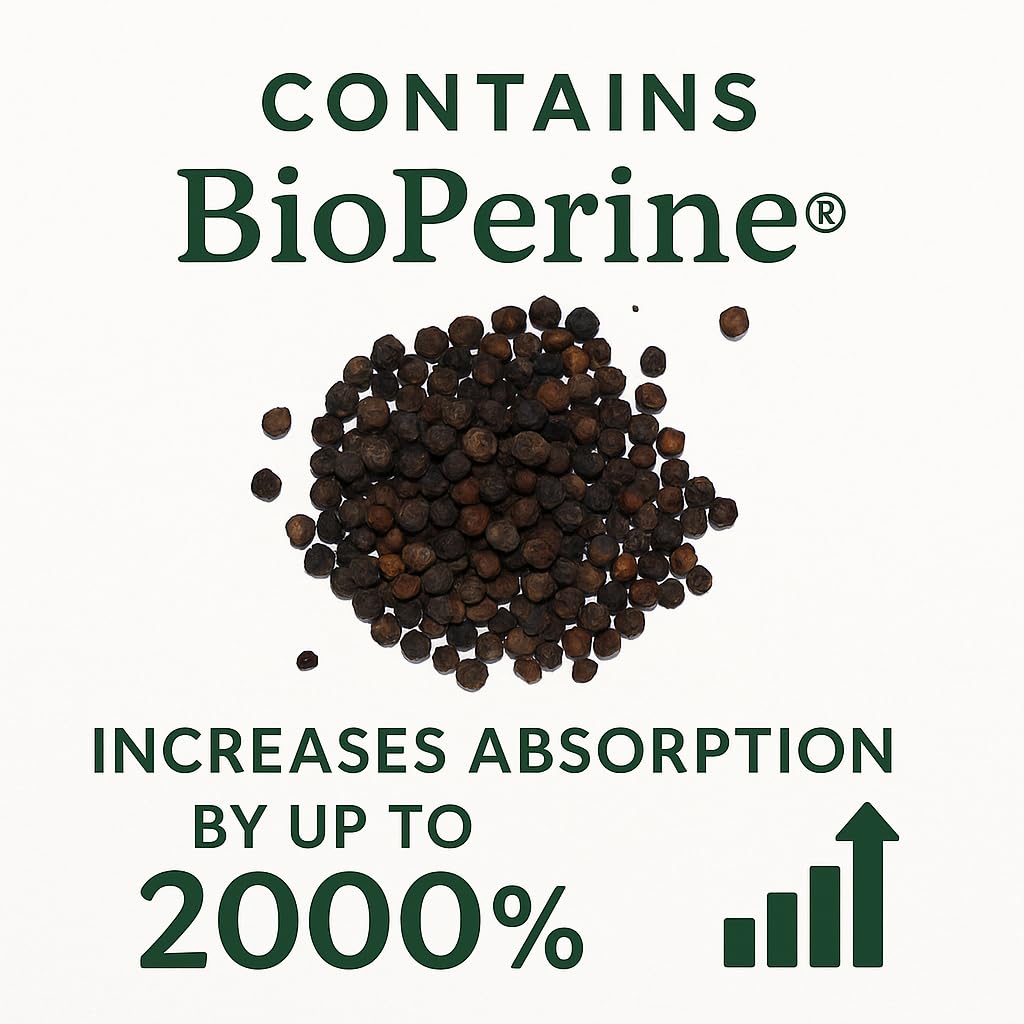 Me First Living turmeric bottle label detail showing 1000 mg per serving.