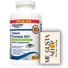 ME GUSTA SHOP Equate Vision Formula 50+ softgel bottle for daily eye support
