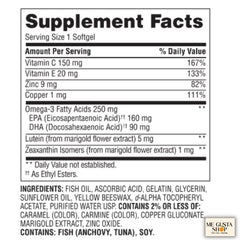 ME GUSTA SHOP Equate Vision softgel pills closeup for easy-to-swallow capsules