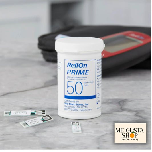 Prime Blood Glucose Test Strips 100 Ct pack designed for easy, on-the-go testing.
