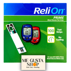 ReliOn Prime blood glucose test strips offer a dependable 100-count supply for at-home testing.
