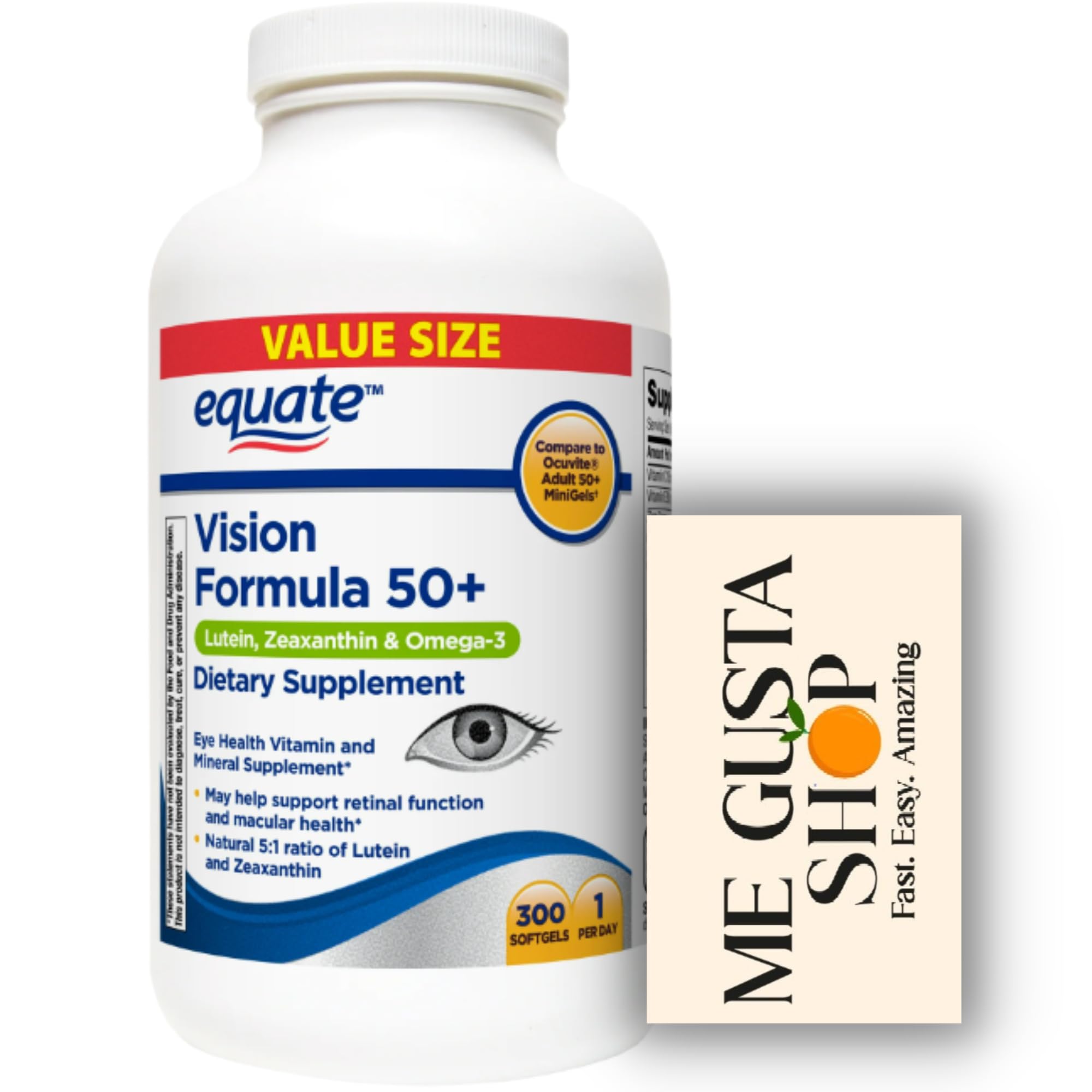 ME GUSTA SHOP Vision formula 300-count value in a single bottle