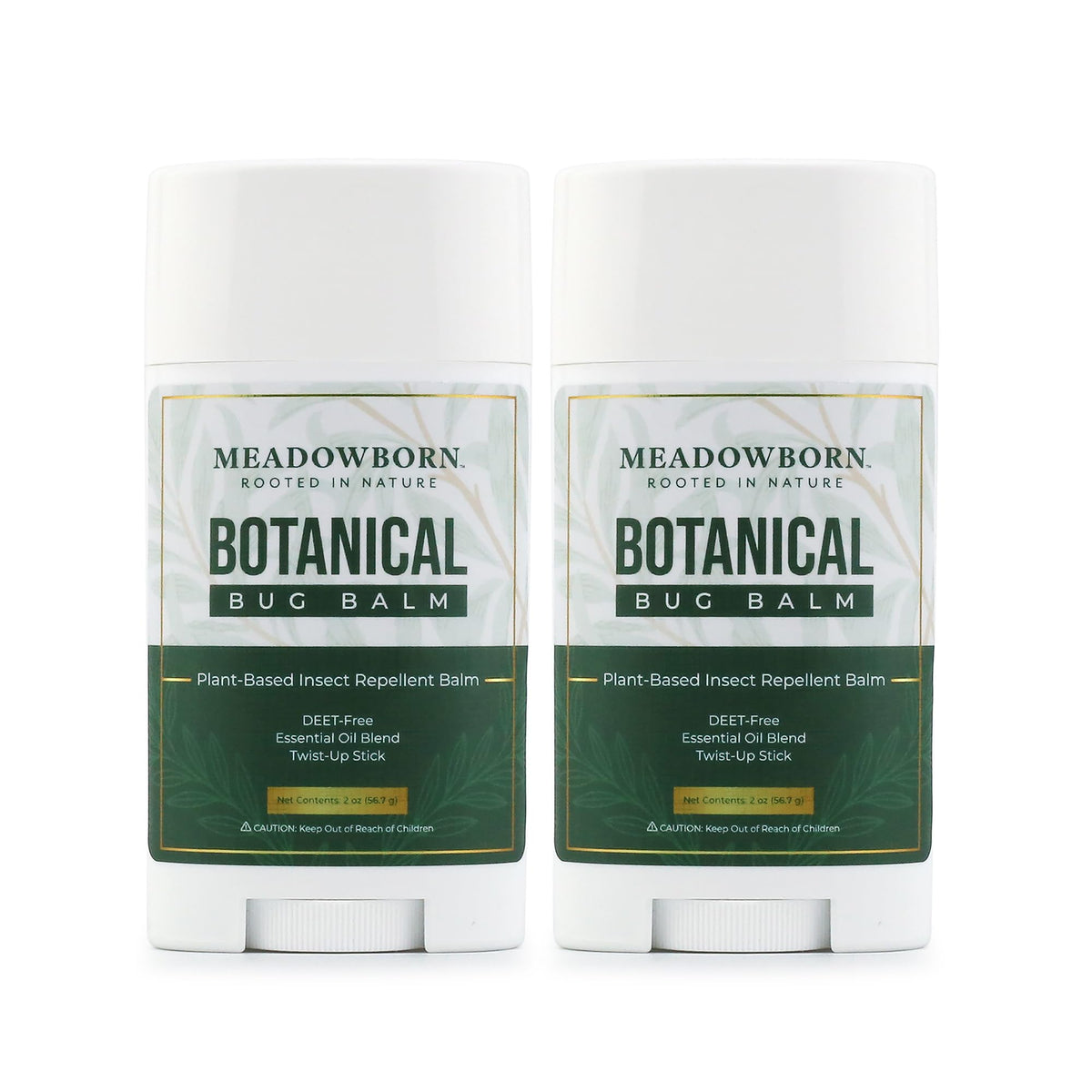 Meadowborn Bug Balm twist-up stick for convenient outdoor application.