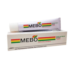 MEBO Burn Cream packaging shows European freshness date