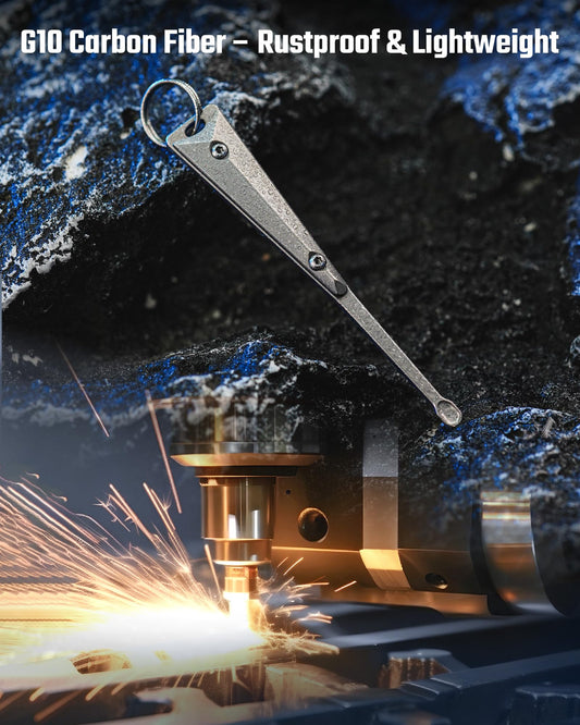 MecArmy EI2 ear pick with G10 carbon fiber plates for rust-proof daily use