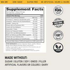 Meche vitamins including B6 and B12 support energy and metabolism.