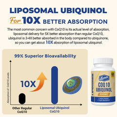 Graphic highlighting liposomal technology and improved absorption.