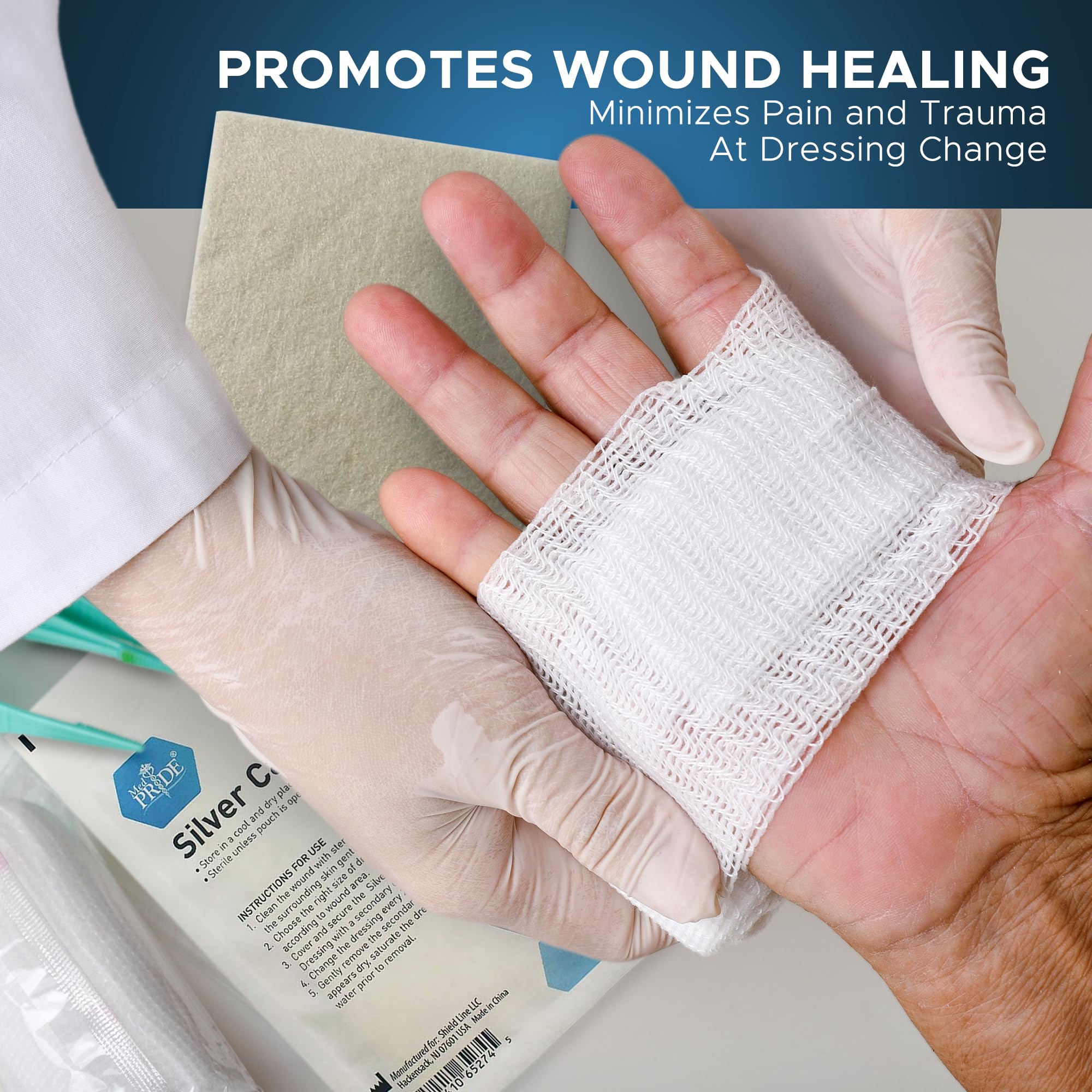 MED PRIDE alginate dressing forms gel to maintain moist environment