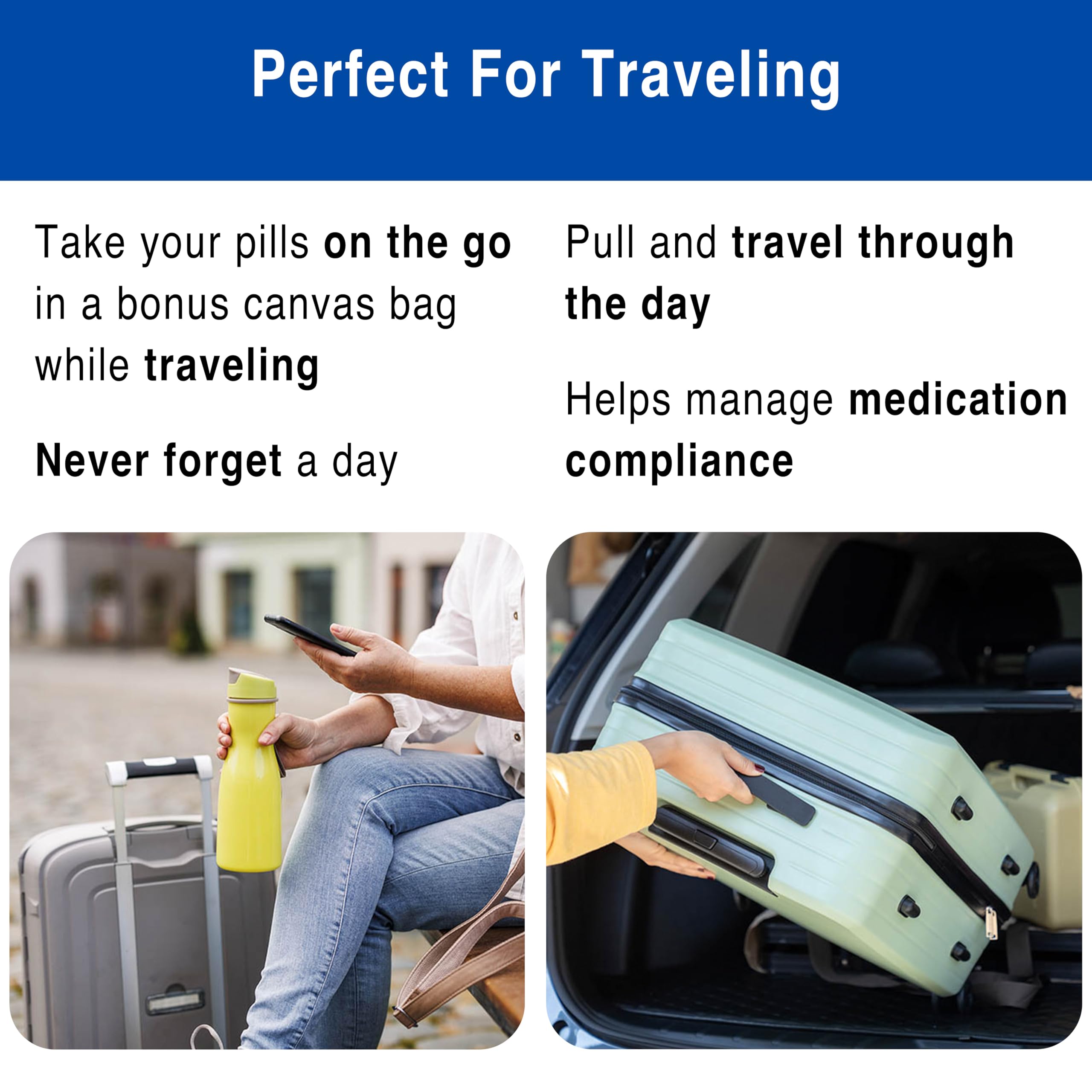 MedCenter dexterity-friendly design supports easy pill access and handling