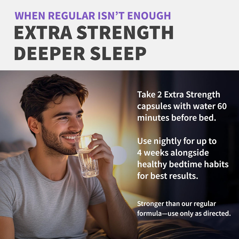 Two-capsule dose of MEDCHOICE 12-in-1 melatonin for bedtime support.