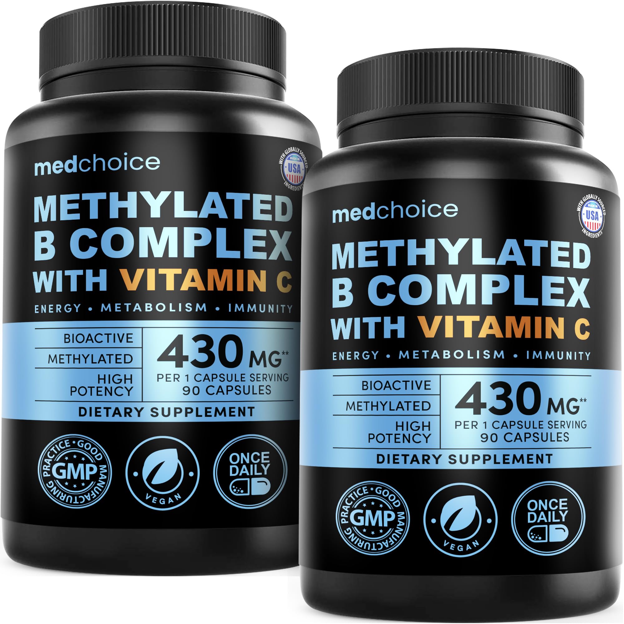 MedChoice 9-in-1 B Complex bottle ready for daily energy support
