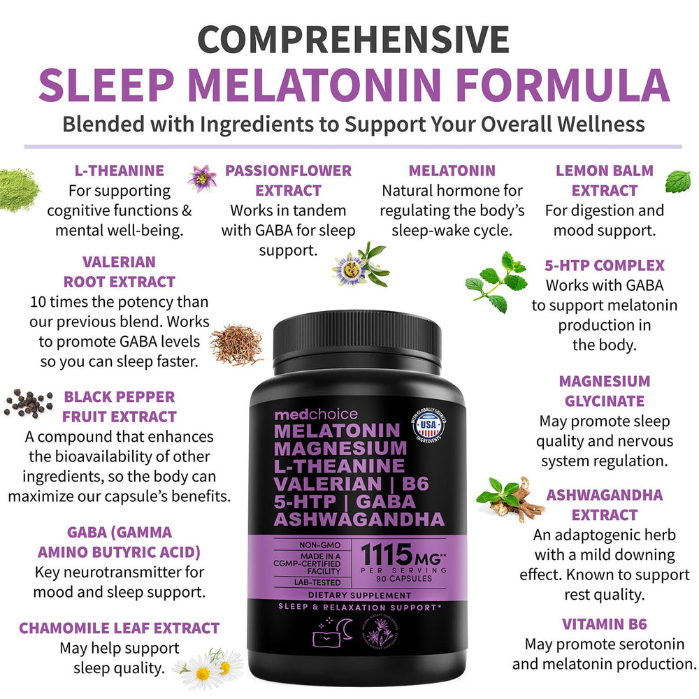 MedChoice ashwagandha and L-theanine capsules promote calmer evenings