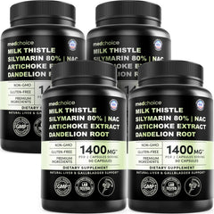 MEDCHOICE Milk Thistle with NAC Artichoke bottle for daily liver support