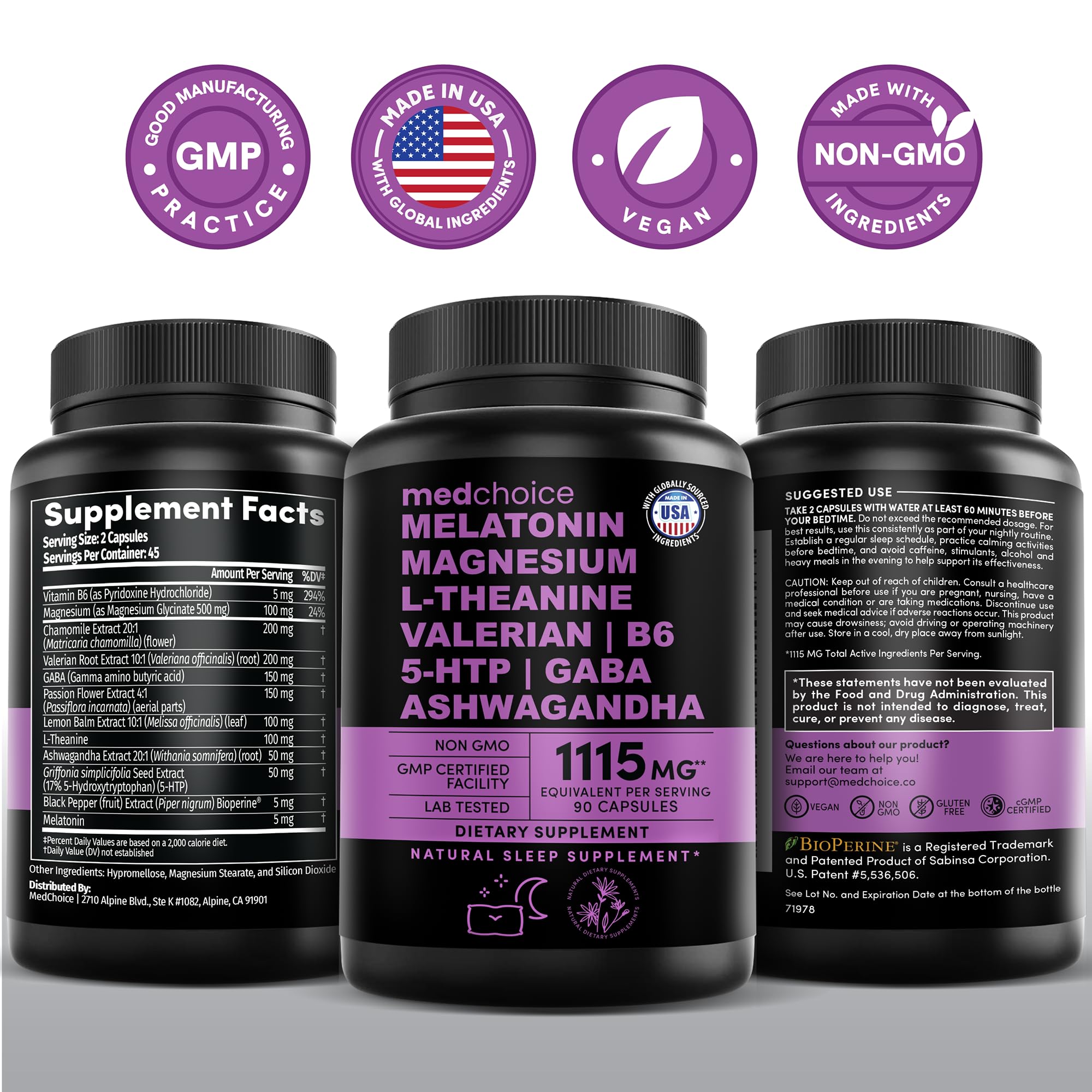 MEDCHOICE sleep capsules on a nightstand ready for consistent nightly use