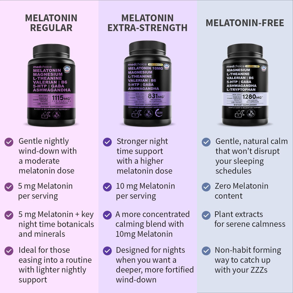 MEDCHOICE valerian root and chamomile 10:1 extract supports peaceful nights