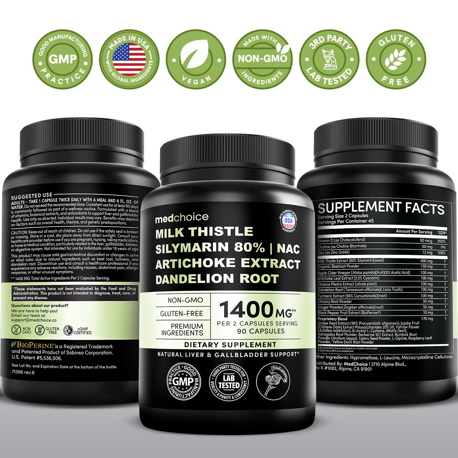 MEDCHOICE vegan capsules close-up highlights plant-based formula