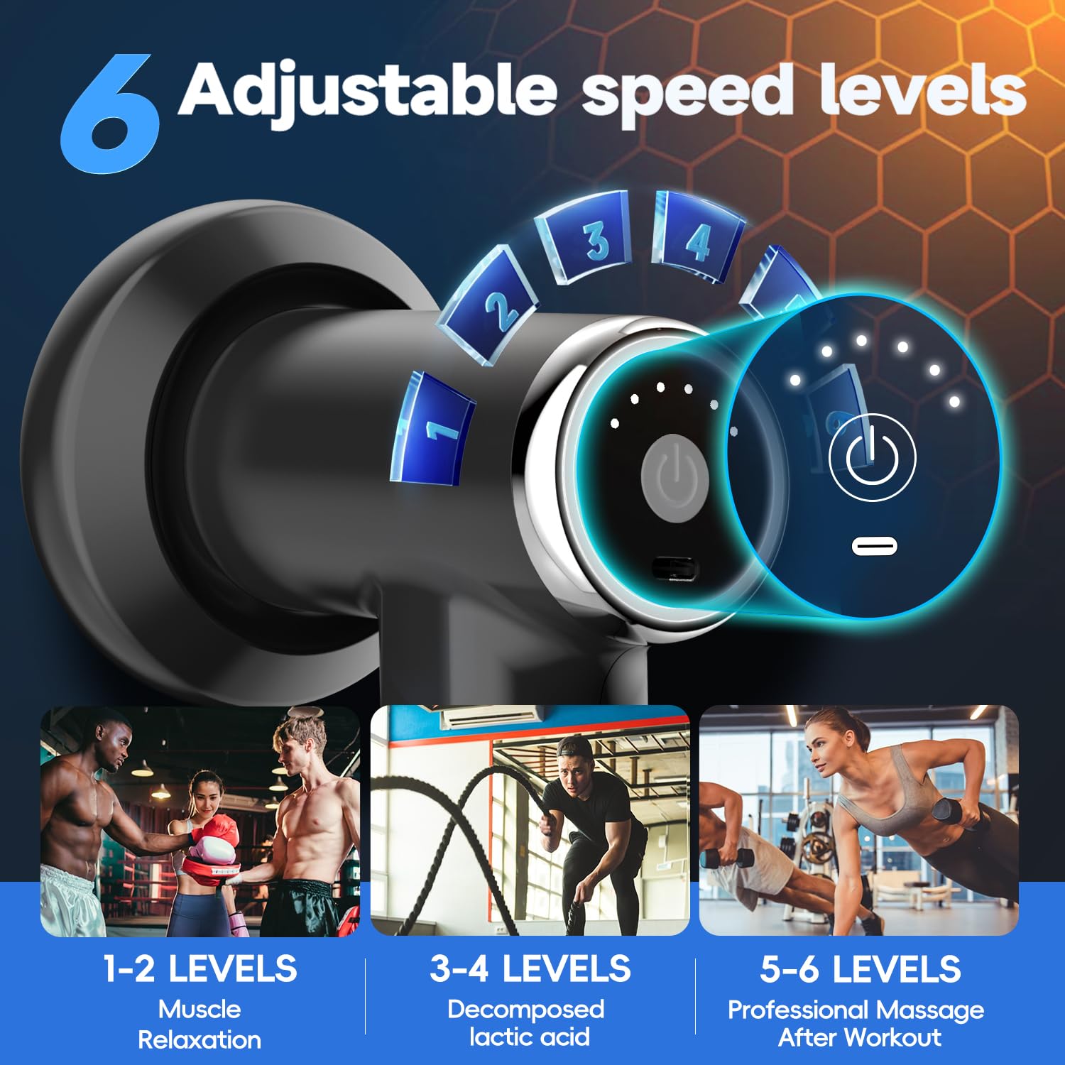 Medcodes Anti Cellulite Massage Tool attachment heads spread for deep tissue massage.