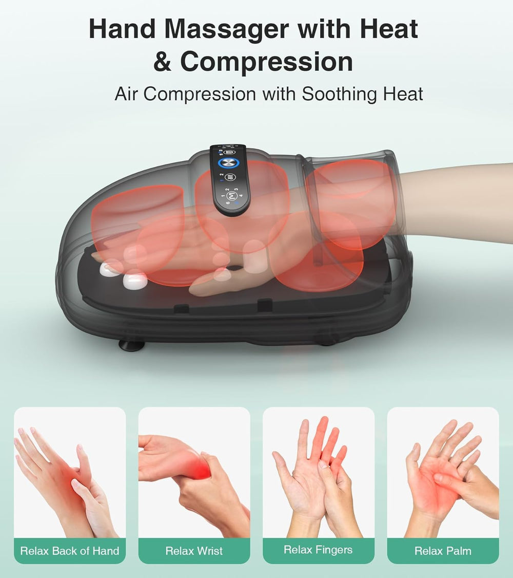 Medcursor cordless hand massager acupressure beads reveals deep-tissue-like relief.