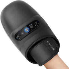 Medcursor cordless hand massager airbag close-up showing adjustable pressure for comfort.