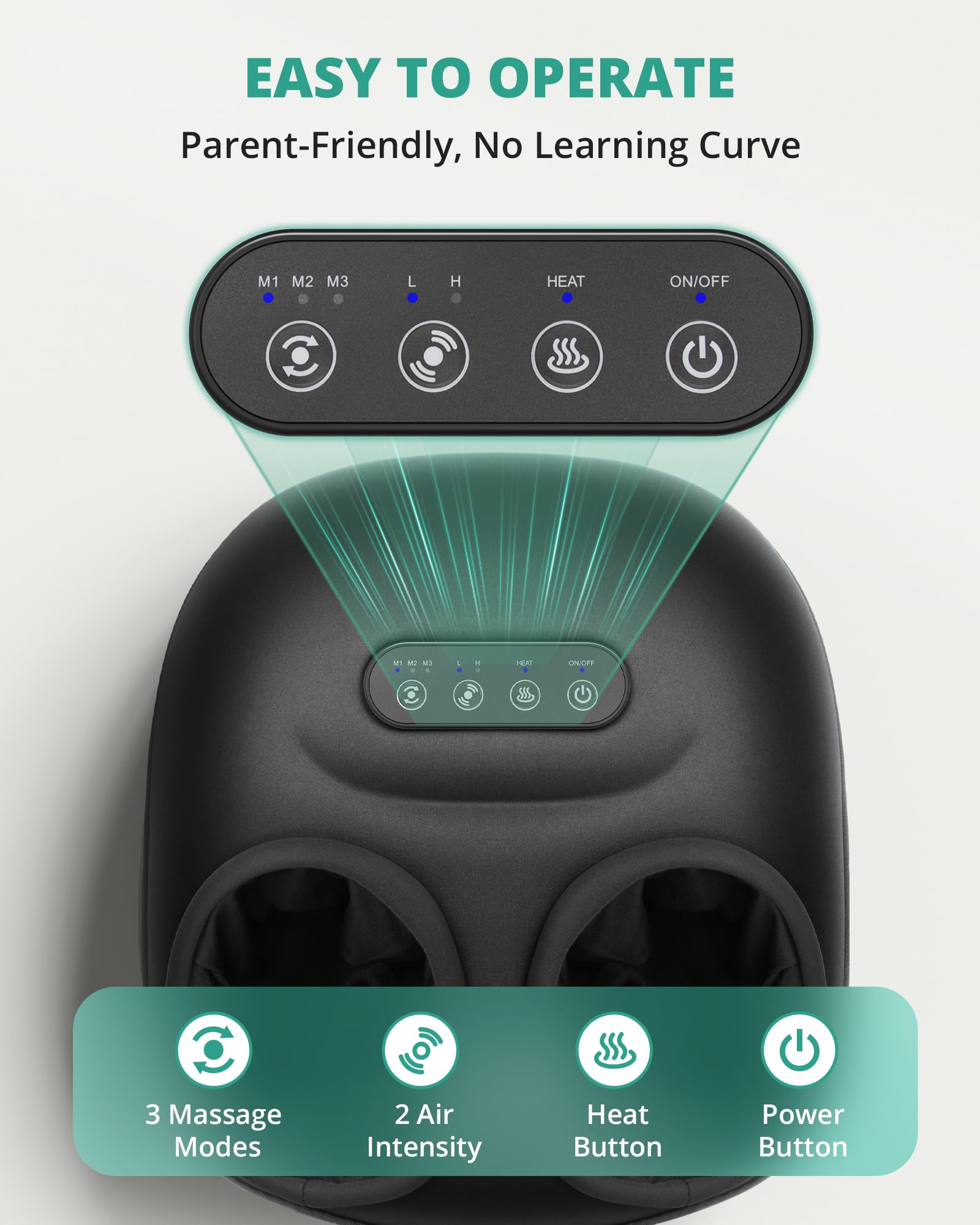 Medcursor foot massager customizable settings tailor intensity and mode