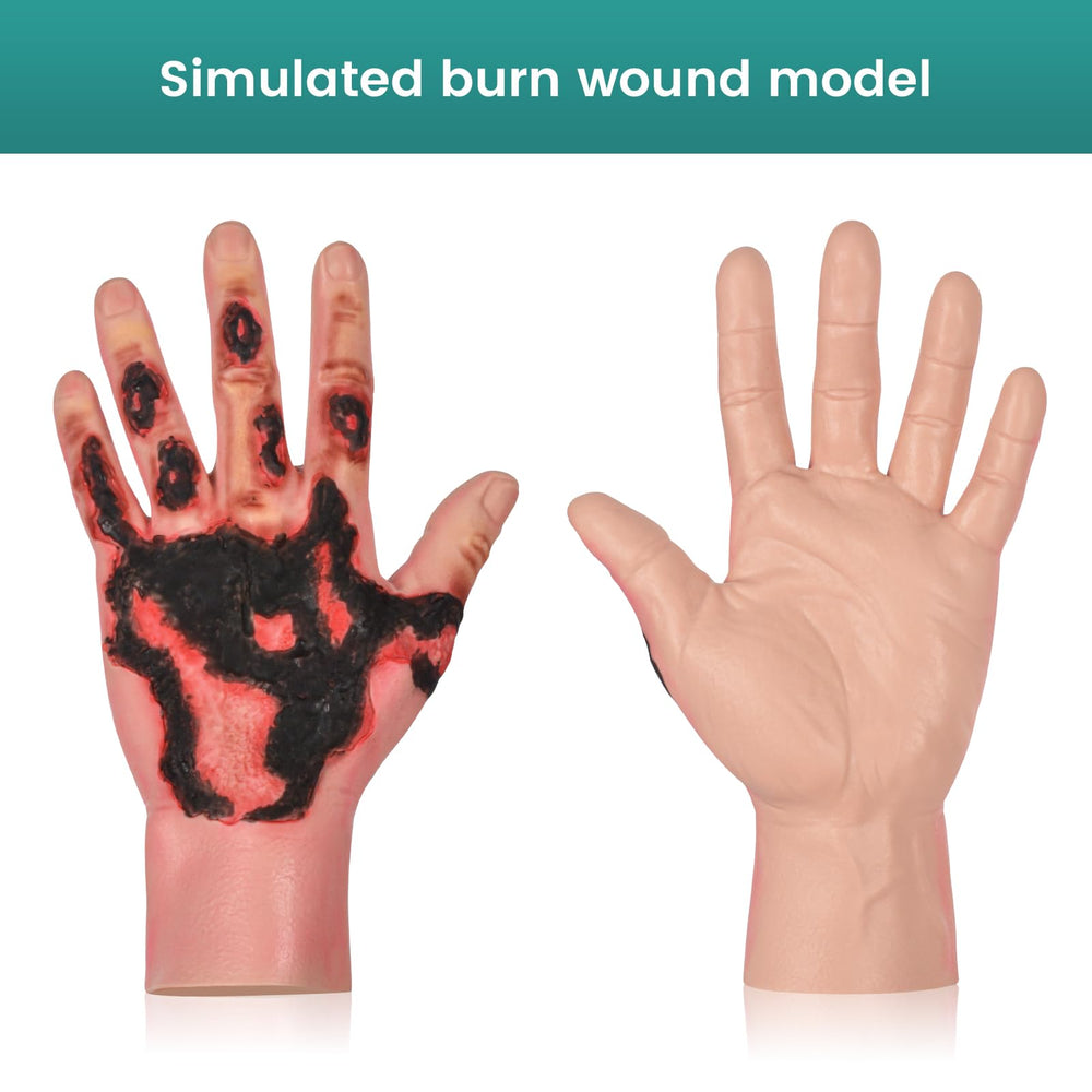 Close-up of MedEduQuest burn wound textures for immersive moulage practice