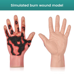 Close-up of MedEduQuest burn wound textures for immersive moulage practice