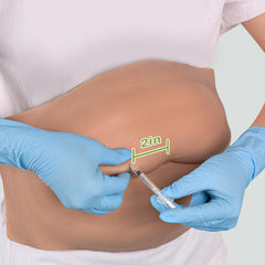 MedEduQuest ready-to-use trainer for quick abdominal injection practice.