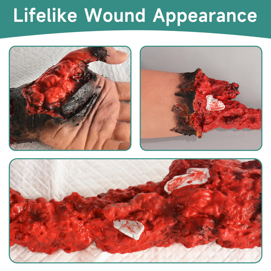 MedEduQuest wearable wound arm trainer on-arm fit enables seamless bleeding control practice
