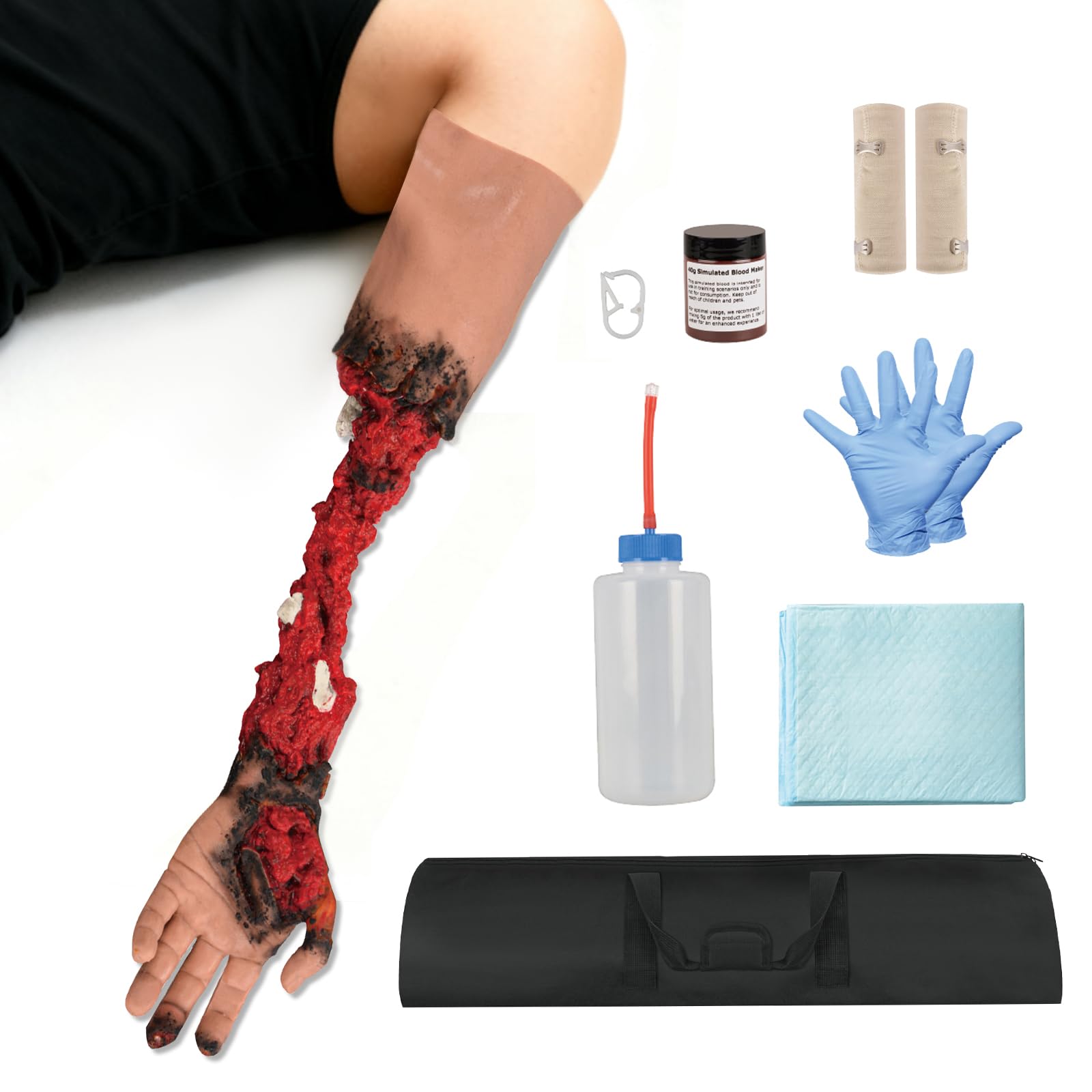 MedEduQuest wearable wound arm trainer silicone simulation for hands-on bleeding control practice