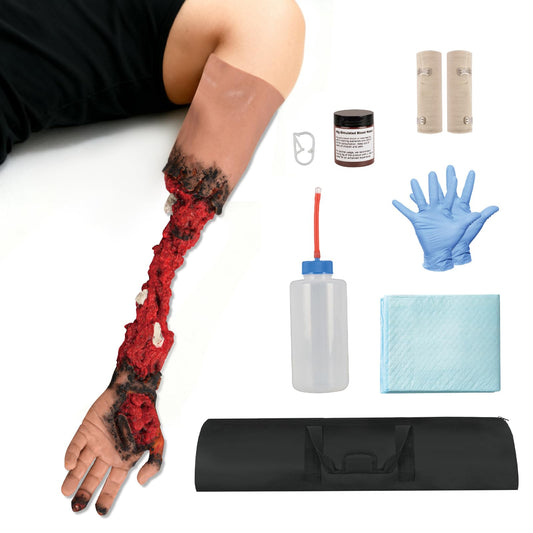 MedEduQuest wearable wound arm trainer silicone simulation for hands-on bleeding control practice