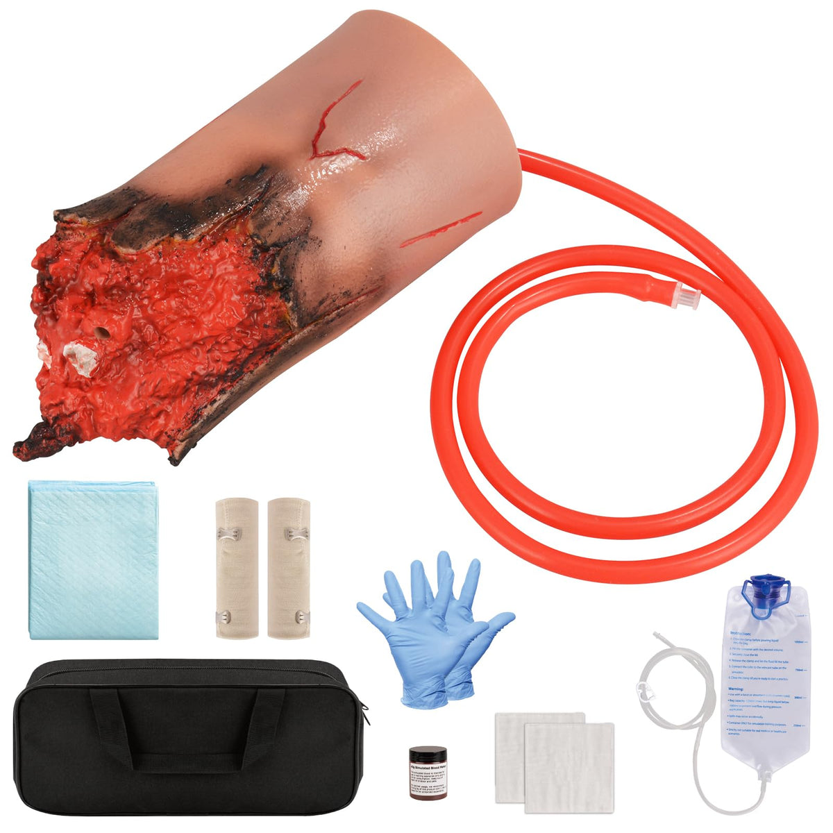 MedEduQuest wound packing trainer with silicone skin for realistic hands-on practice.