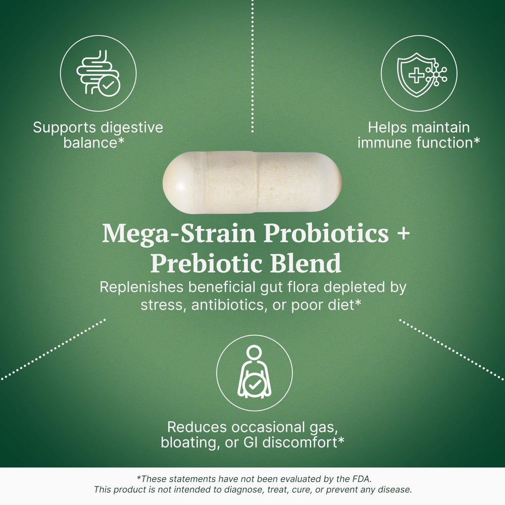 Prebiotic fibers support the growth of good gut flora.