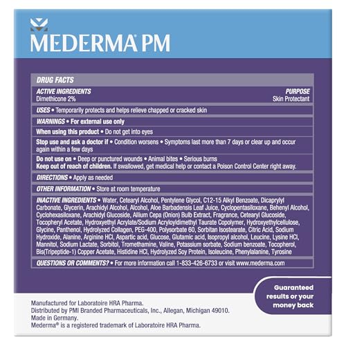 Mederma PM Intensive non-greasy formula dries quickly after application.