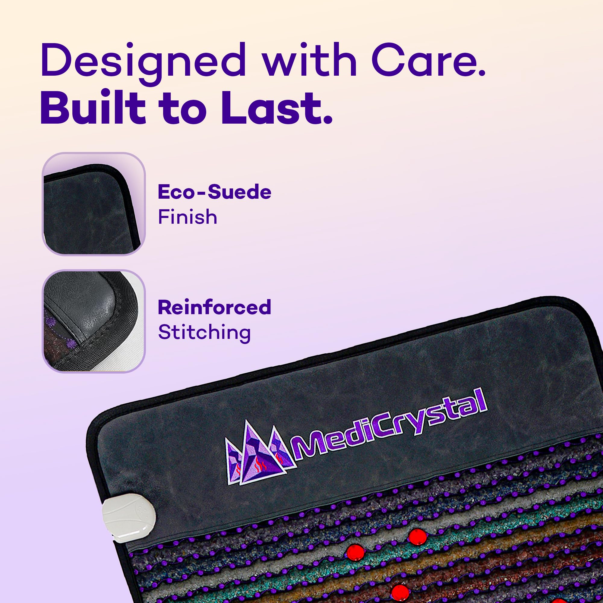 MediCrystal 21-layer EMF-free construction emphasizing safety and durability.