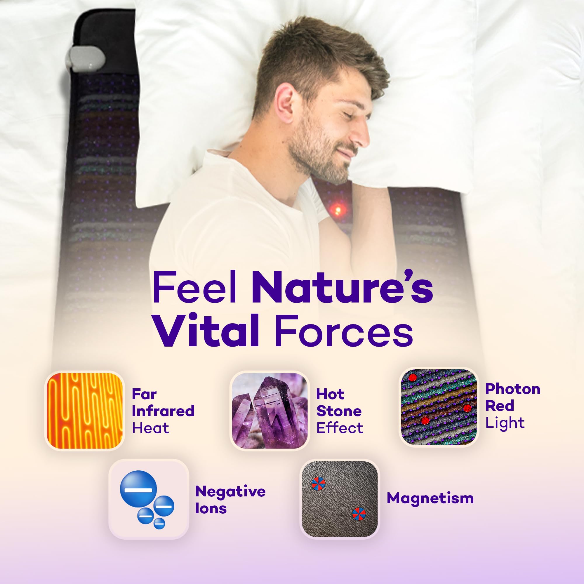 MediCrystal heat-resistant eco-suede cover protects the mat during sessions.