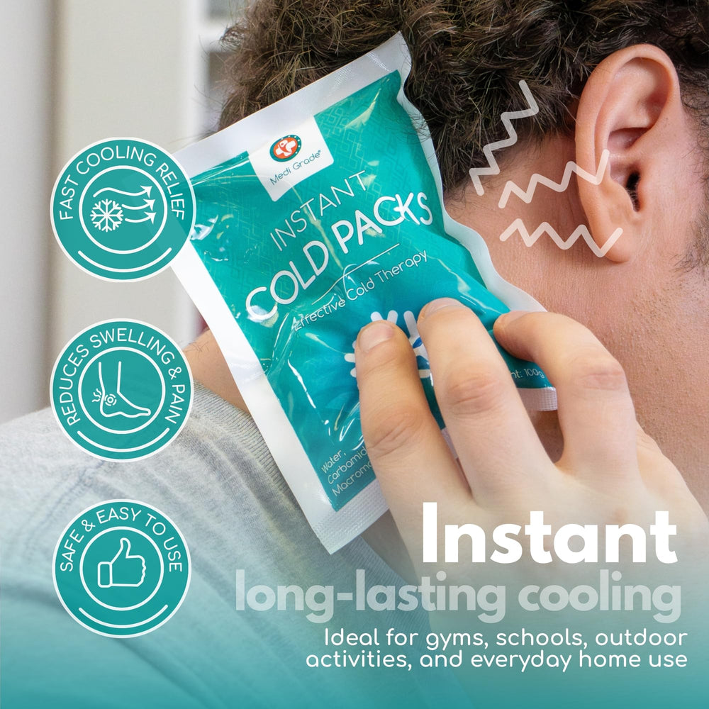 Medi Grade instant cold pack compact size in hand