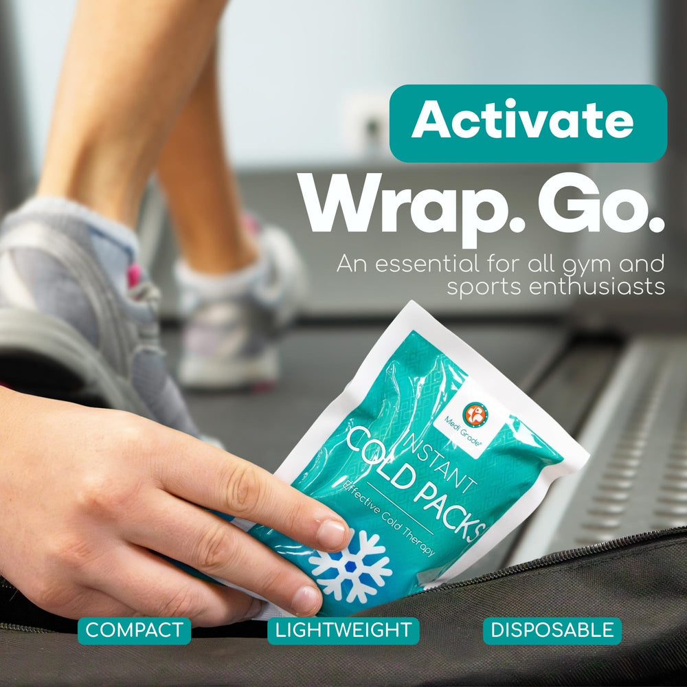 Medi Grade cold pack in a lunch bag for on the go