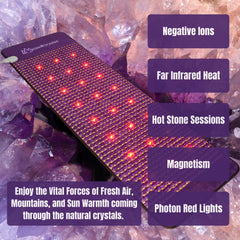 MediCrystal purple suede cover adds luxury, easy cleaning, and sweat resistance