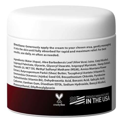 Medical Miracles hemp cream 4oz jar ready for on-the-go skin care and moisture