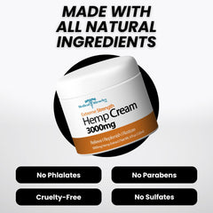 Close-up texture of Medical Miracles hemp cream showing smooth, non-greasy absorption.