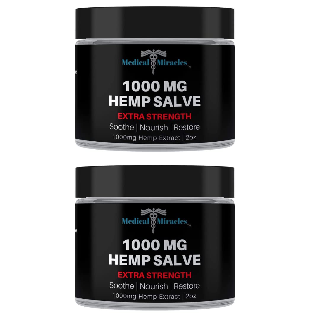 Medical Miracles Hemp Salve bottle 1000 mg for easy daily topical care.