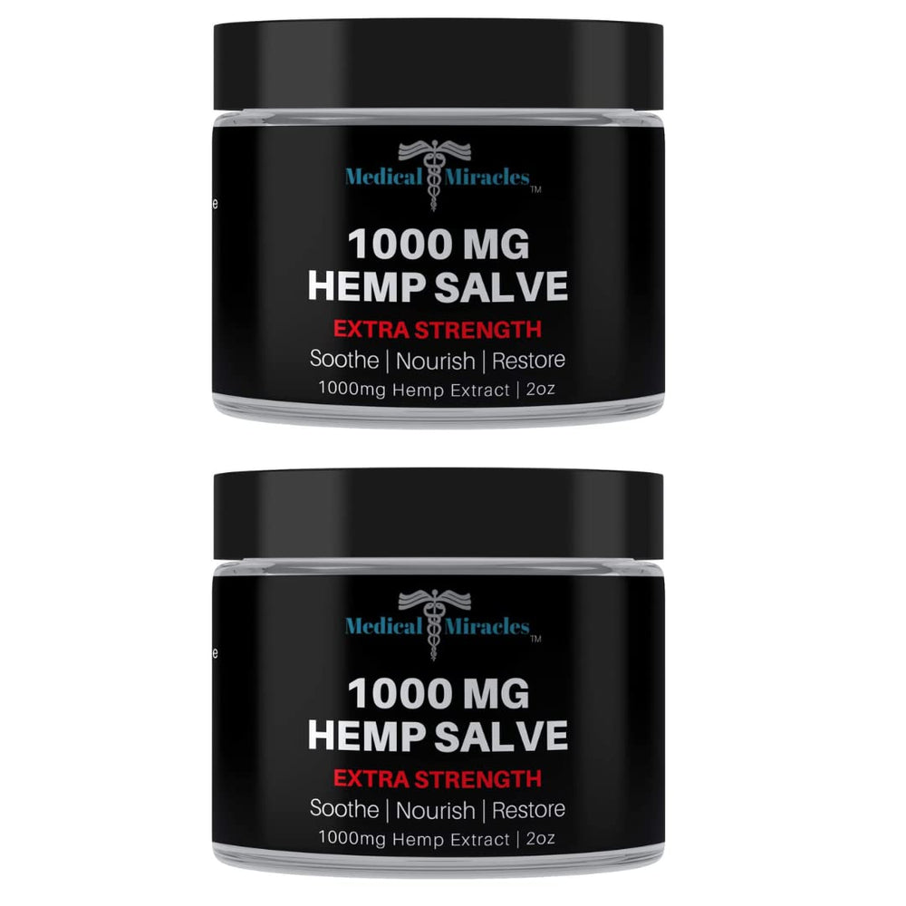Medical Miracles Hemp Salve bottle 1000 mg for easy daily topical care.