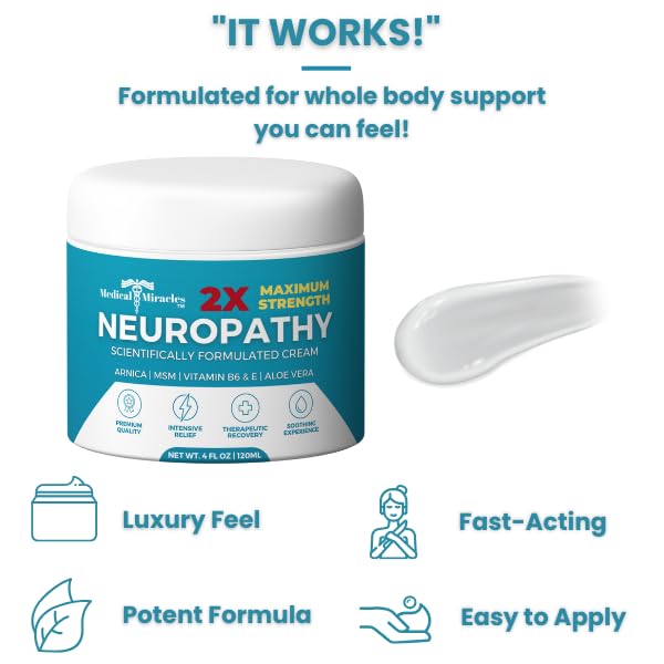 Medical Miracles Neuropathy Cream aloe vera close-up – soothing skin hydration.