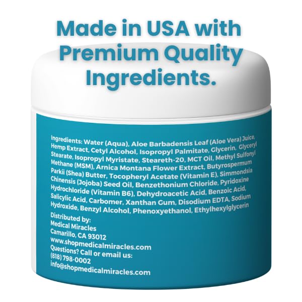 Medical Miracles Neuropathy Cream MSM blend – nourishing daily formula for nerves.