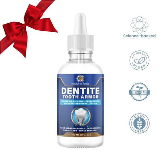 Dentite Tooth Armor Liquid dropper ready for precise remineralization application.